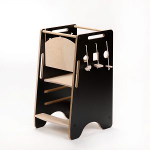 Kitchen Helper Sorter Czarny z brzozą