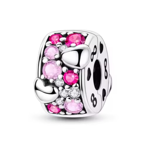 Charms do Pandory ze srebra 925 - różowymi cyrkoniami