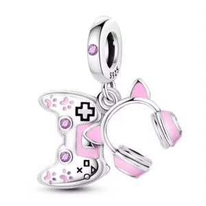 Charms do Pandory ze srebra 925 - game girl